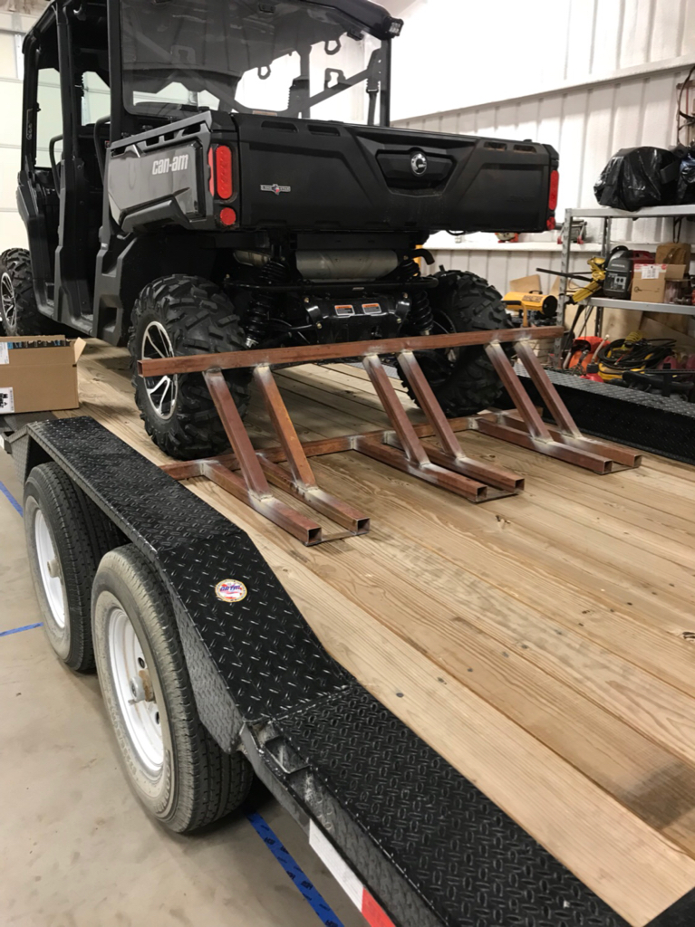 Motorcycle rack for flatbed trailer | Two Wheeled Texans
