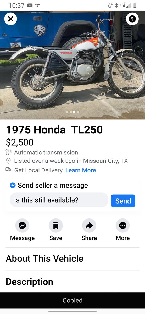 honda xr 250 for sale craigslist